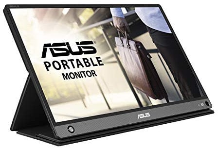 ASUS ZenScreen Go MB16AHP 15.6 Inch USB Type-C Portable Monitor, FHD (1920x1080), IPS, up to 4 hours battery, Micro-HDMI, Foldable Smart case, Auto-Rotate
