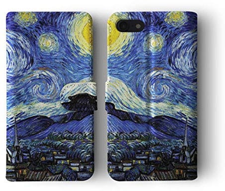 Tirita Phone Case Compatible with iPhone 11 Pro Flip Book Wallet Cover PU Leather Masterpiece Art Famous Artists Van Gogh Starry Nigh