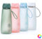 Irisana - Botella de Agua - 550 ml - Verde - 8 x 8 x 21 cm - Garrafa Deportiva para Gimnasio - Bidón de Plástico sin BPA para Ciclismo - Colección Bbo