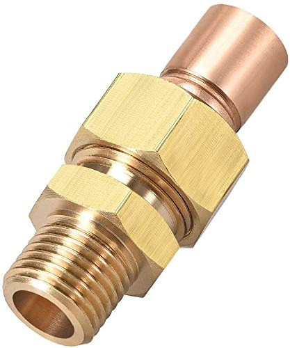 MroMax Raccordo in rame da 1/4 con giunto a saldare a maschio filettato per uso tubi di dimensioni nominali da 10 mm, 3 pezzi