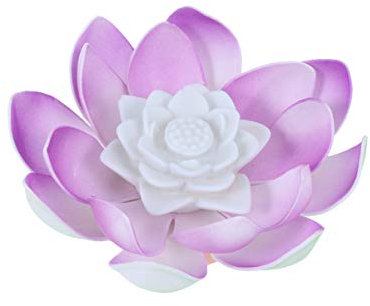Lurrose Teichlicht Lotus Licht LED Kerzen 15cm Schwimmende Blumen Lotusblume Künstliche Seerosen Lotusblüte Lotusblatt Teichbeleuchtung Pool Lampe für Teich Garten Deko