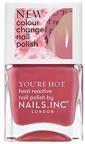 Nails Inc Hot Intentions Thermochromic Polish, peach, 14 millilitre