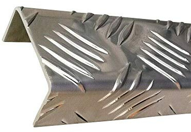 U-Profil Alu Riffelblech, 2000mm U-Profil Dekor außen 25x100x25 mm Schenkelinnenmaß aus Alu Riffelblech Quintett 2,5/4,0 mm stark U-Winkel Warzenblech,Abdeckprofil,
