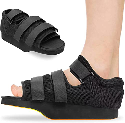 Zapatos post op para cirugía de dedos rotos, antepié, descarga, cuña quirúrgica, férula para cirugía para hombres y mujeres (M)