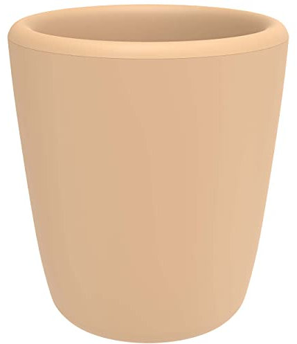 OLGS Silikon Becher Trinkbecher für Kinder | Trinklernbecher Kinderbecher Rutschfest Beige | Kindergeschirr, Babybecher, Silikonbecher für Baby und Kleinkinder Spülmaschinenfest BPA-frei 140ml (Cream)