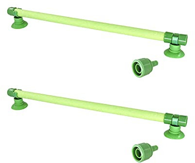 FuninCrea 10-inch Fish Tank Bubble Wall Air Stone Tube, 2PCs Aquarium Air Bar Tube Bubble Release Diffuser Bar for Fish Tank Air Pump (Green)