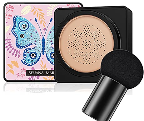 Mushroom Air Cushion Foundation CC Cream, Concealer Beauty Cream Feuchtigkeitsspendende Ölkontrolle, Langanhaltende Nude Makeup Liquid Foundation, Face Makeup Foundation natürlich