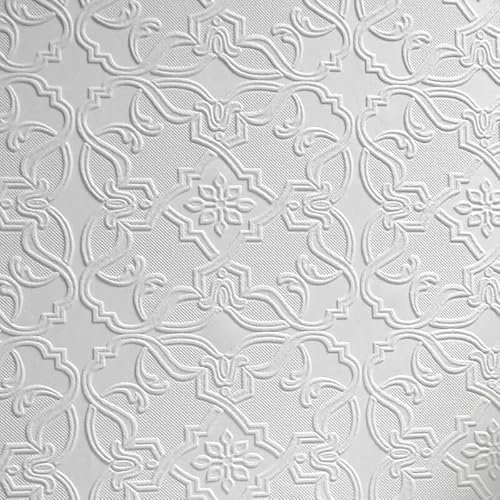 Anaglypta Papier peint 3D, motif floral, décoratif, en vinyle, recouvrable, blanc