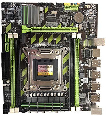 MEIBAOGE Scheda Madre X79G M.2 Scheda Madre LGA 2011 DDR3 per CPU in-TEL Xeon E5 Core I7, Scheda Madre Scheda Madre-Nero + Verde