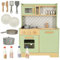 Kinderküche aus Holz, Spielküche aus Holz Spüle, Backofen und Dunstabzug (Modell 7)
