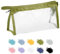 Soul Projekt Waldgrün Groß Federmäppchen Durchsichtige, Pinseltasche Schule, Mehrzweck Aufbewahrungstasche für Schüler Studenten, Transparente Kosmetiktasche für Kinder, Frauen, Pencil Case Green x 1