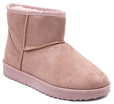 Bottes fourrées femme forme boots basse à fourrure synthétique