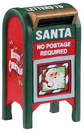 Magie di Natale Cassetta Postale Mailbox Natalizia Accessori in poliresina per Villaggio di Natale