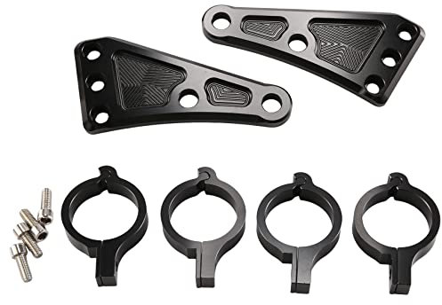 Haptufer 41 MM Motorrad Scheinwerfer Halterung Aluminiumlegierung Schwarz ffr Gabelrohre M10 Bolzenloch