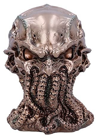 Nemesis Now Horror-Totenkopf-Ornament, Bronze-Cthulhu, 20 cm