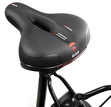 Fahrradsattel R2B Herren & Damen – Ergonomischer Fahrradsitz mit Memory Foam, Bequem, Atmungsaktiv, Stoßdämpfend, Wasserdicht, mit Reflektor, für Citybike, Trekking, E-Bike