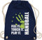 Turnbeutel Rucksack - Handball WM 2023 Trikot Ersatz - Feel it. Touch it. Play it. - weiß - Unisize - Navy Blau - handballer geschenke stoffbeutel beutel handball. gym bag 25. geburtstag tasche