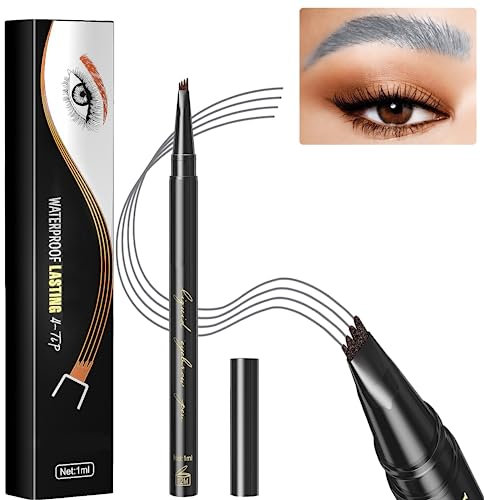 HOUSN Augenbrauenstift,Augenbrauenstift Microblading,Wasserfest Augenbrauenstift,Augenbrauenstift mit Gabelspitze,Langanhaltenden Microblading Pen