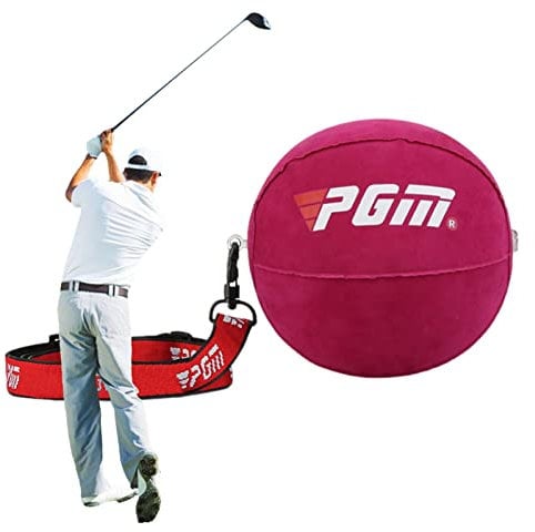 Qmisify Smart Ball - Golf Swing Trainer for Posture Correction, Inflatable Hot Pink