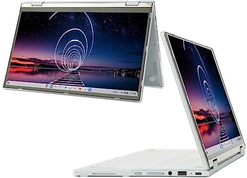 mCover Funda solo compatible con computadoras convertibles 2 en 1 ASUS Chromebook Flip C433TA Series 2 en 1 de 14 pulgadas (no es compatible con ningún otro modelo ASUS), transparente