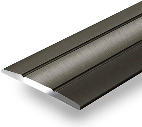 casa pura Profilo di transizione in alluminio, forma a C, larghezza 36 mm, guida di transizione anodizzata, 12 pezzi (Bronzo, Autoadesivo, lunghezza 90 cm)