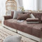 Samt Sofabezug Ecksofa l Form Sofa Überzug Couchbezug Sofa/Couch Wurfdecke Eckcouch 3/2/1 Sitzer Sofaschutz Sofaüberwurfe Sofaschoner Sofabezüge rutschfest Hund Katze (Schokolade,90x180cm/Rechteckig)