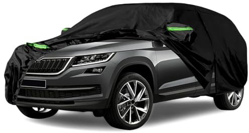 Telo Copriauto Sostituzione per Skoda Kodiaq 2016-2023, Copertura Auto Protettiva Dell'auto, Telone per Auto Garage Completo Impermeabile Strisce Riflettenti Completo,185(L)* 74(W)* 66(H)