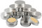 BPZXL 12 Pièces 60ml Rond Pots en Aluminium Argent Cosmétique Bougie Aluminium Vides Pots de Voyage pour Baume à lèvres avec Étiquette