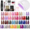 ROSALIND Kit Vernis Semi Permanent Gel 48W Lampe UV/LED 33 Couleurs Outils Complet Cadeau Femme Saint-Valentin Fête