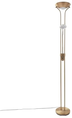 Lindby LED Stehlampe Josefin dimmbar (Modern) in Bronze aus Metall (2 flammig,) - Deckenfluter Stehleuchte Floor Lamp Standleuchte Wohnzimmerlampe Wohnzimmerleuchte