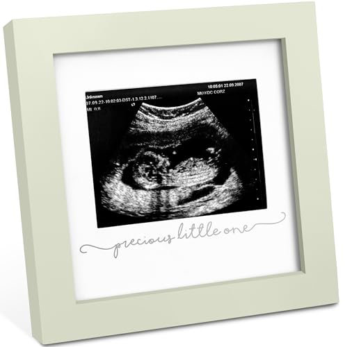 KeaBabies Baby Bilderrahmen für Ultraschallbilder – Bilderrahmen Ultraschallbild Baby, Baby Ultraschall Bilderrahmen Schwangerschaft Geschenke für Werdende Mamas, Ultraschallbilder Rahmen ​(Sage)