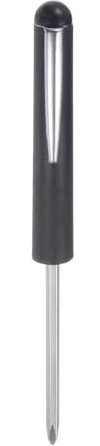 sourcing map Non-Magnetic Pocket Screwdriver 4mm Phillips 3mm Slotted Mini Portable Screw Driver with Clip for Mechanical, Electrician, Technician, Black
