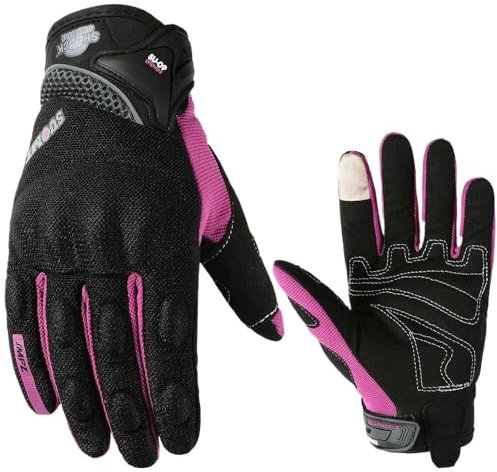 Motorradhandschuhe Herren Damen Lila Motorradhandschuhe Touchscreen Vollfinger Racing/Klettern/Radfahren/Reiten Sport Winddichte Motocross-Handschuhe Motorradhandschuhe Damen ( Color : Purple , Size :