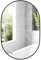 HOMCOM Badspiegel, 60 x 90 cm Oval Badezimmerspiegel mit Aluminiumrahmen, Dekorative Wandspiegel für Wohnzimmer, Schlafzimmer, Schwarz