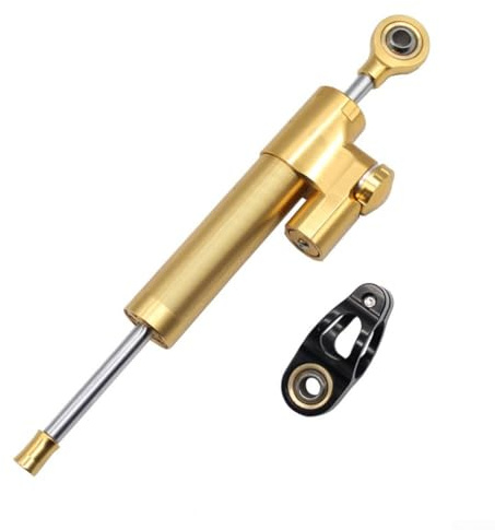 Scooter Lenkstabilisator Dämpfer, verstellbarer Scooter-Lenkungsdämpfer für Zero 10X für VSETT 10 (Gold)