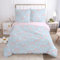 HOMHOMHA Regenbogen BettwäSche 200x200 Set Kinder MäDchen Bettdecken Set 200x200cm with 2 Kissenbezug 80×80cm Mikrofaser （Blau 3pc）