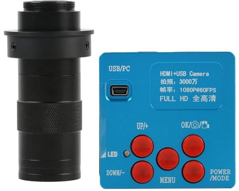 Mikroskop-Zubehör-Kit Digitale 1080P 2K 30MP Industrie Video HDMI Mikroskop Kamera Mit 130X 40mm Zoom C Mount Objektiv for PCB Reparatur Löten Mikroskopische Objektträger