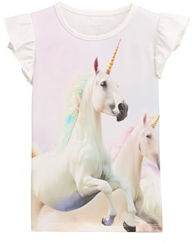TOM TAILOR Mädchen Kinder T-Shirt mit Fotoprint & Flügelärmeln