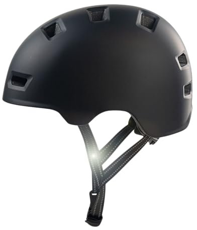 Crazy Safety Rampage Ganz Schwarz | Fahrradhelm, Skateboardhelm, Inlinerhelm und BMX-Helm | Fahrradhelm für Männer, Frauen und Kinder | M (54-57cm) | Verstellbarer Helm für Skater und Radfahrer
