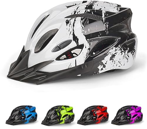 Fahrradhelm Kinder, Verstellbarer Kinderhelm für Jungen und Mädchen im Alter von 3–15 Jahren, Multisport-Kinderhelm (50–59cm), Sicherheitshelm für Fahrrad, Roller, Skating (White, S: 50-55cm)