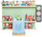 heqxwl Regal für mehrere Puppen, magnetisches Wandregal für Kinder zum Spielen und Sammeln, kompatibel mit Player Audio Wackelkopfpuppen (Grün, Klein)