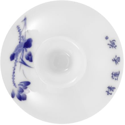 Cabilock Ceramic Tea Cup Lid Replacement Heat-Resistant Cover for Teapot Decorative Teapot Accessory to Preserve Aroma and Flavor for Various Tea Cups for Home Use