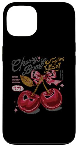 Cherry Bomb Retro Lucky 777 Kirschen Vintage Ästhetik Hülle für iPhone 13