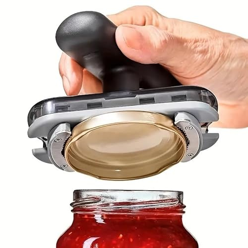 Multifunction Manual Bottle Opener with Rotating Design - Makes Opening Jars and Bottles Easy - Perfect for Restaurants and Everyday Kitchen Use-Black