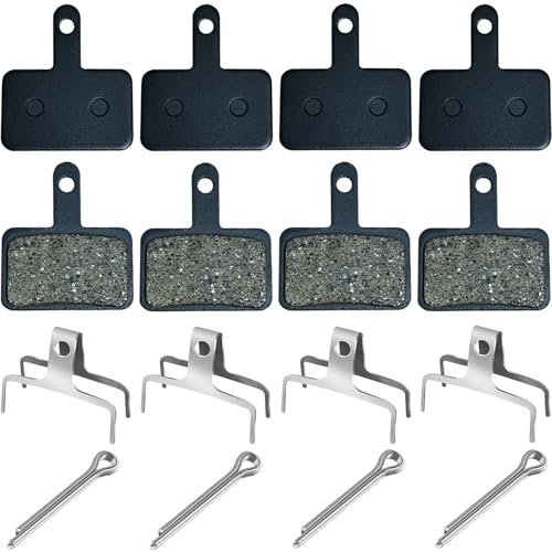 4X Bremsbeläge Fahrrad für Shimano Bremsbeläg B01S B03S B05S, High Performance Bremsklötze Fahrrad Bremsbeläge Disc Brake Pads Fahrradbremsen Beläge für Shimano [Resin Semi-Metallic]