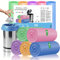 Bin Liners 15L Small Bin Bags 100 Colorful Waste Pedal Rubbish Bags Thick, Leakproof, Strong for Bathroom, Office, Bedroom