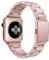 LPMPCZKZGF Correa de acero inoxidable Compatible for Apple Watch 7 SE 6 5 4 40mm 44mm 41mm banda de 45 mm Pulsera de enlace de metal compatible for iWatch 3 42mm 38mm Accesorios Watch strap(Rose gold,