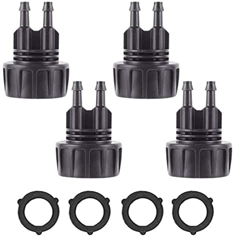 Conector de la manguera de riego por goteo de 4 piezas de 1/4 de pulgada, adaptador de grifo de jardín de 3/ pulgadas, accesorios del sistema de goteo para el sistema de riego de jardín