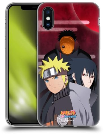 Head Case Designs Offizielle Naruto Shippuden Obito Naruto Sasuke Schluessel Kunst Gelhülle [Militärischer Schutzgrad] Kompatibel Mit Apple iPhone X/iPhone XS Und Kompatibel Mit MagSafe