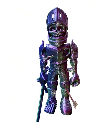 3D Gedruckte Skelett Ritter Skelettfigur mit Abnehmbaren Accessoires | 3D Gedruckte Skelett Ritter Skelettfigur mit Abnehmbaren Accessoires Skelett Halloween Partyzubehör Fantasy Welten Dekoration
